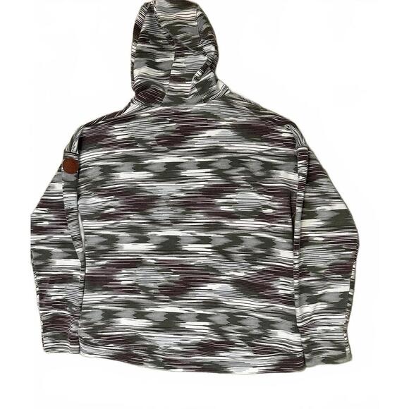 Men’s M Alpine Design Full Zip Graphic Striped Hoodie Coogi Style Pockets - Picture 6 of 6